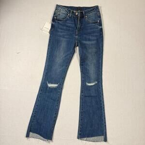 Mother Looker Ankle Fray Girl Crush Flared Jeans Women’s Sz 26